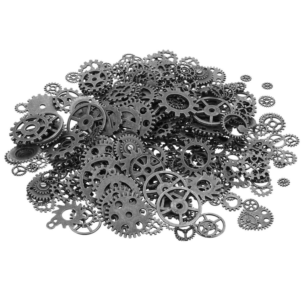 2831 Gears Charm, 200Gram Metal Wheel Gears Charm Pendant for Necklace